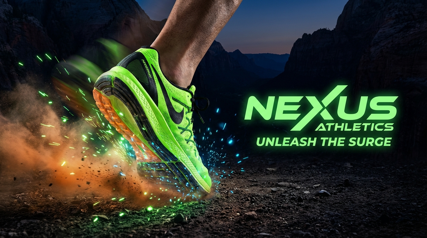 Running shoe with energy particles