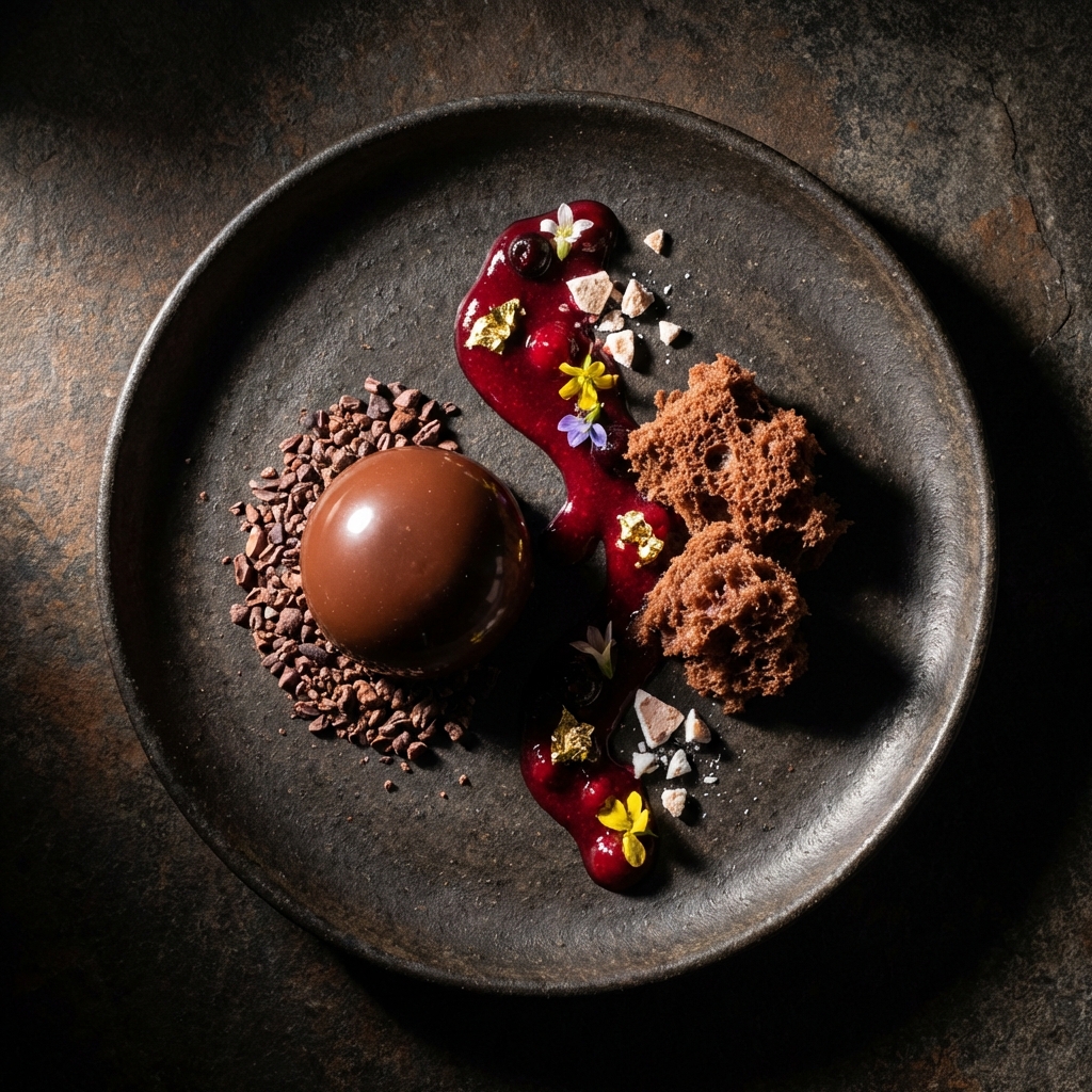 Michelin-star dessert plating